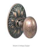 Ornate Egg Knob With Floral Oval Rose, Fusion 02-D9