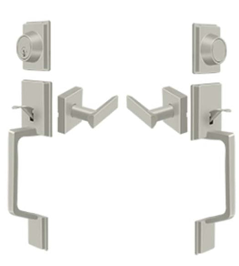 Highgate Double Door Handleset with Dummy, Deltana PRHHL/PRHHDL