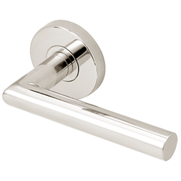 Stainless Steel Frankfurt Leverset with Round Rose, INOX RA105