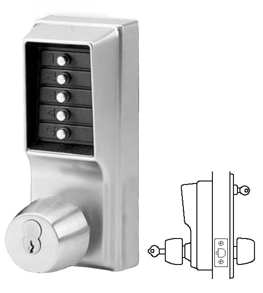 Simplex Keypad Entry Lock with Key Override, KABA 1021