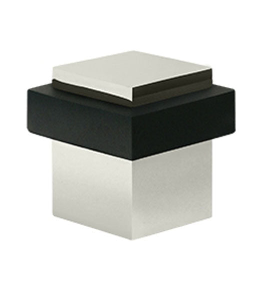 Solid Brass Modern Square Door Stop, Deltana UFBS138