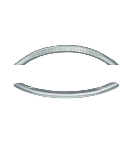 Doorware.com Ridged Curved Stainless Steel Cabinet Pull, Omnia 9449