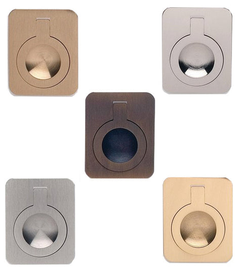 2-3/8 Inch Contemporary Rectangular Ring Pull, Omnia 9588/60