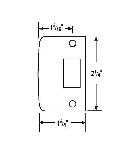 Full Lip Door Strike Plate, Omnia 014