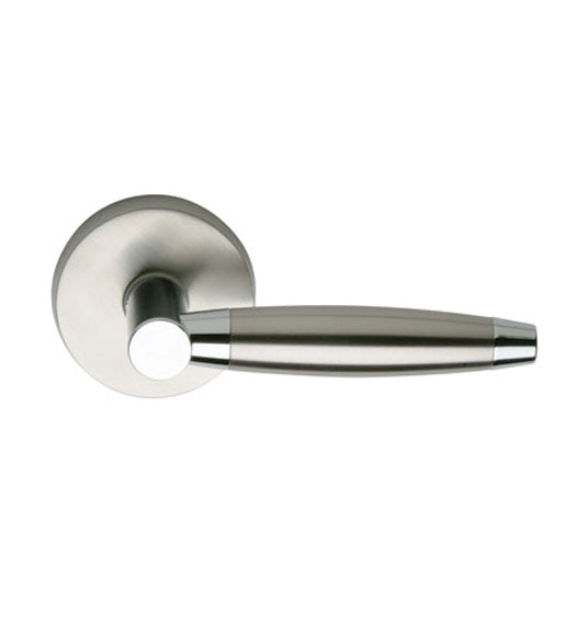 Two-Tone Stainless Steel Door Lever Set in Retro, Omnia #15
