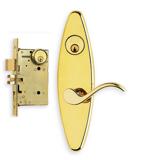 Doorware.com Oval Plate Mortise Lockset, Omnia 26858