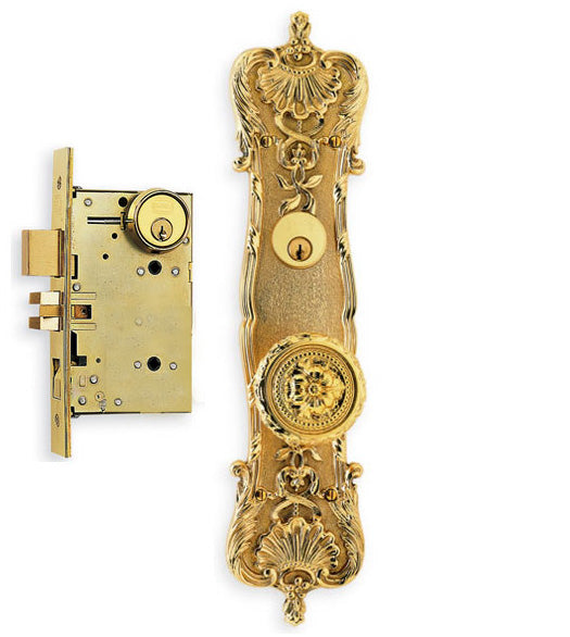 Doorware.com Ornate Door Knob Mortise Lockset, Omnia 51260