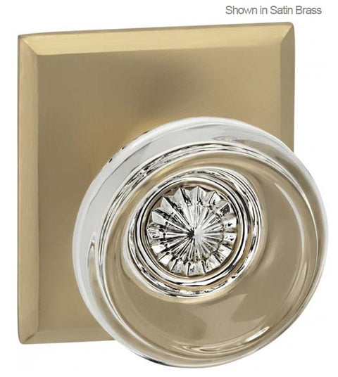 Round Glass Rectangle Rose Knobset, Omnia 566RT