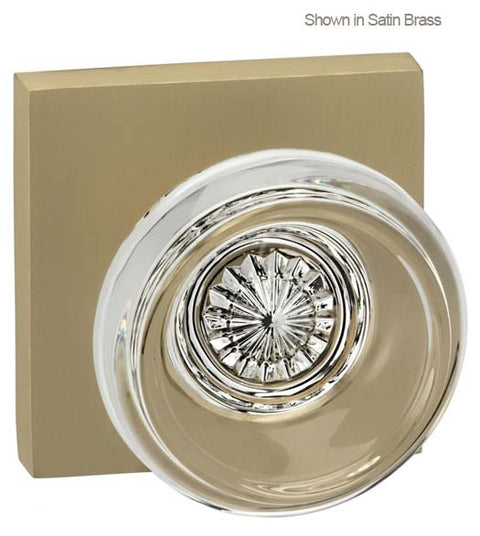 Round Glass Square Rose Knobset, Omnia 566SQ