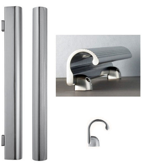 Doorware.com Ridged Stainless Steel Door Pull, Omnia 728/400