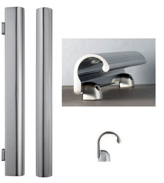 Doorware.com Ridged Stainless Steel Door Pull, Omnia 728/400