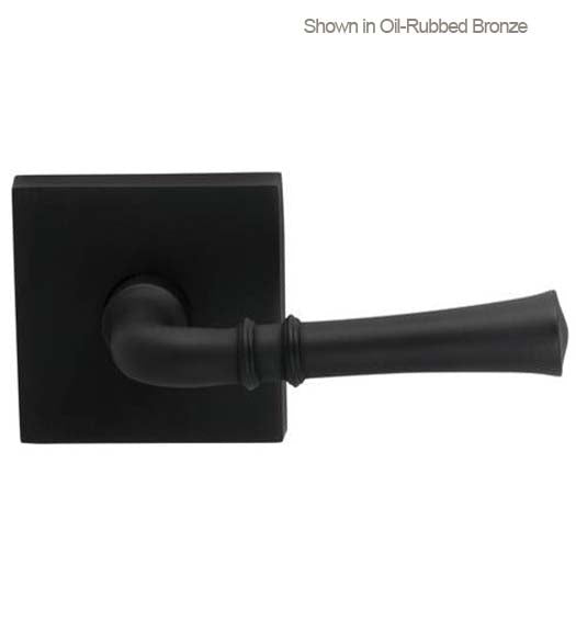 Fluted Door Lever with Square Rose, Omnia 785SQ