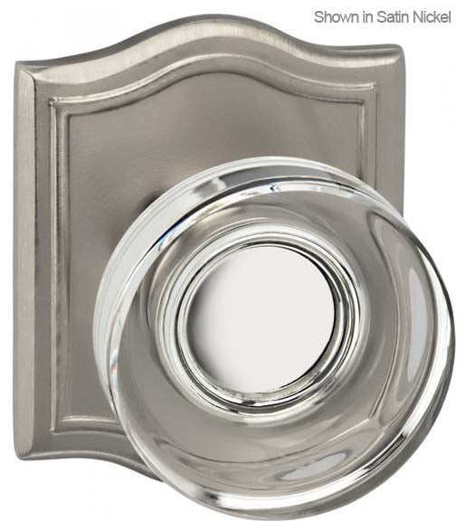 Contemporary Clear Knob with Arched Plate, Omnia 936AR
