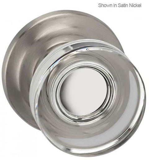 Contemporary Clear Knob with Traditional Plate, Omnia 936TD