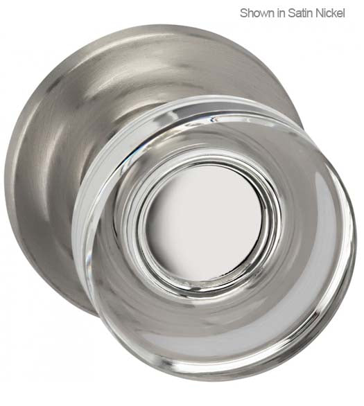 Contemporary Clear Knob with Traditional Plate, Omnia 936TD