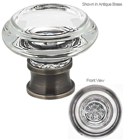 Clear Glass Cabinet Knob, Omnia 9566