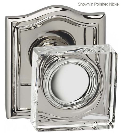 Decorative Arched Plate with Square Glass Knobs, Omnia 956AR