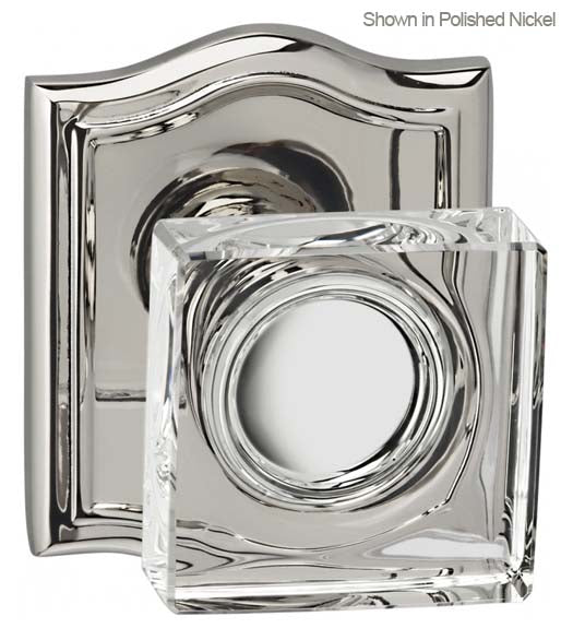 Decorative Arched Plate with Square Glass Knobs, Omnia 956AR