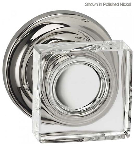 Traditional Square Glass Door Knobset, Omnia 956TD