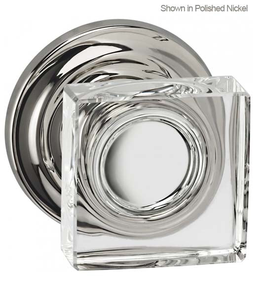 Traditional Square Glass Door Knobset, Omnia 956TD