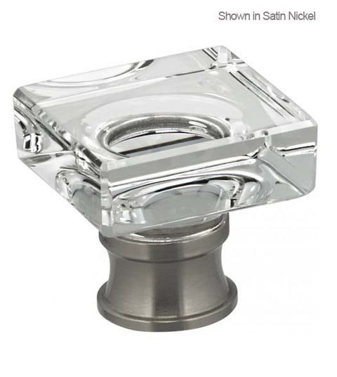 Square Glass Cabinet Knob, Omnia 9956/32