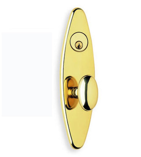 Doorware.com Omnia Oval Plate Egg Knob Entry Door Lockset, Omnia D26860