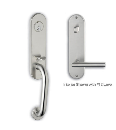 Omnia Metro Single Cylinder Stainless Steel Handleset