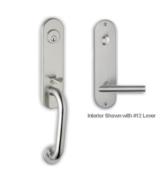 Omnia Metro Single Cylinder Stainless Steel Handleset