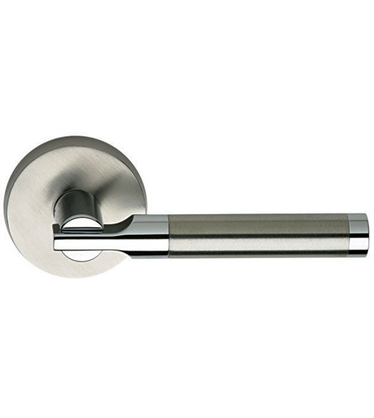 Two-Tone Stainless Steel Door Leverset, Omnia #23