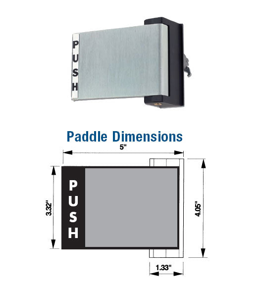 Storefront Door Deadlatch Push / Pull Handle, TH1100-PUSH
