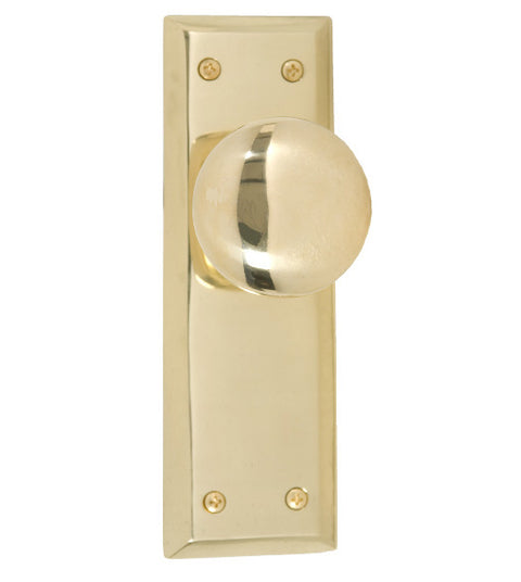 Doorware.com Quaker Solid Brass Latchset, Brass Accents D07-K539