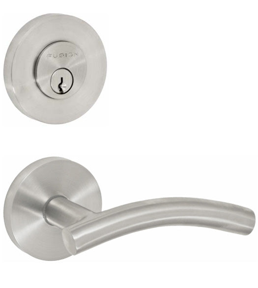 Doorware.com Curved Stainless Steel Entryset, Fusion SB-A2/100-A2