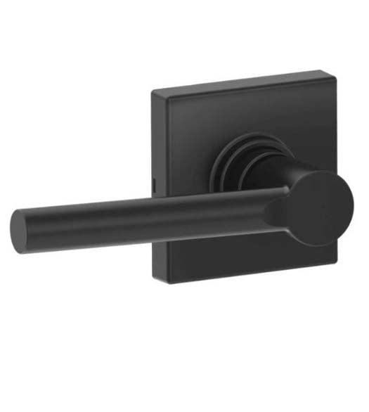 Broadway with Square Rose Leverset, Schlage J-BRW-COL