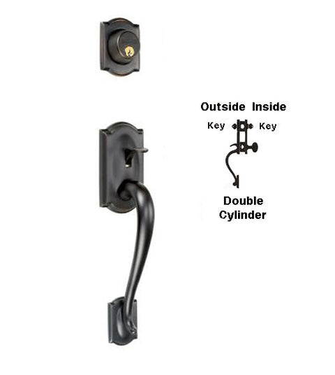 Doorware.com Camelot Double Cylinder Handleset Schlage F62CAM