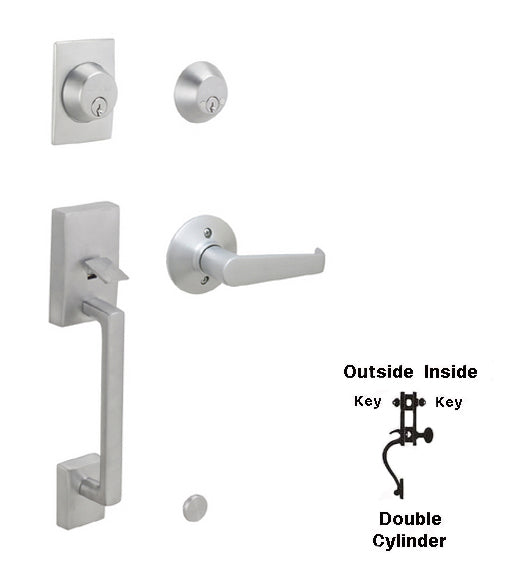 Doorware.com Century Double Cylinder Handleset, Schlage F62CEN