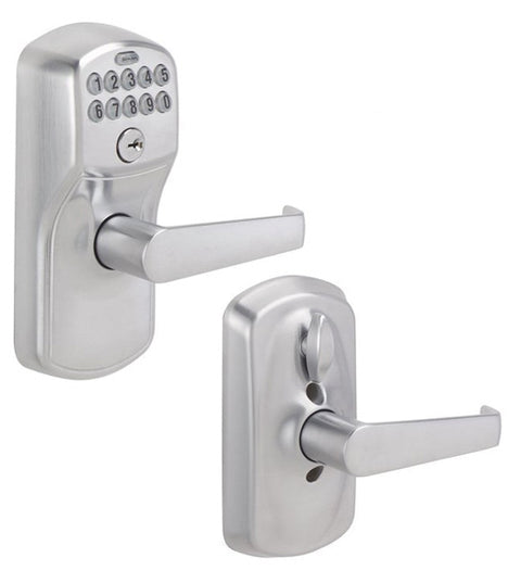 Plymouth Keypad Entry Flex-Lock With Elan Lever, Schlage FE595PLYELA