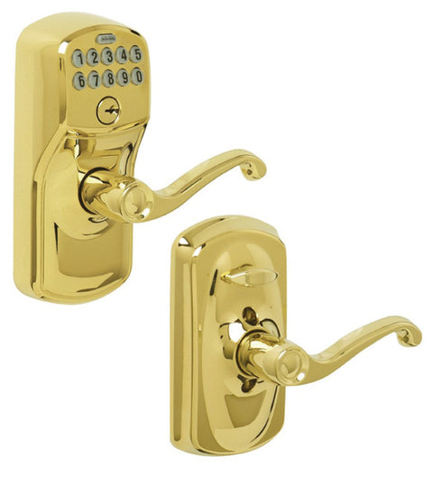 Plymouth Keypad Entry Flex-Lock With Flair Lever, Schlage FE595PLYFLA