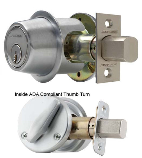 Single Cylinder Grade 2 Commercial Deadbolt, Schlage B560P