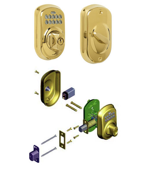 Plymouth Keypad Deadbolt, Schlage BE365PLY