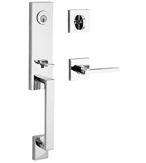 Doorware.com Seattle Handleset with Square Rosette, Baldwin SEA-CSR