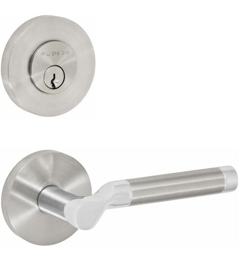 Doorware.com Contemporary Stainless Steel Entryset, Fusion SG-A2/100-A2