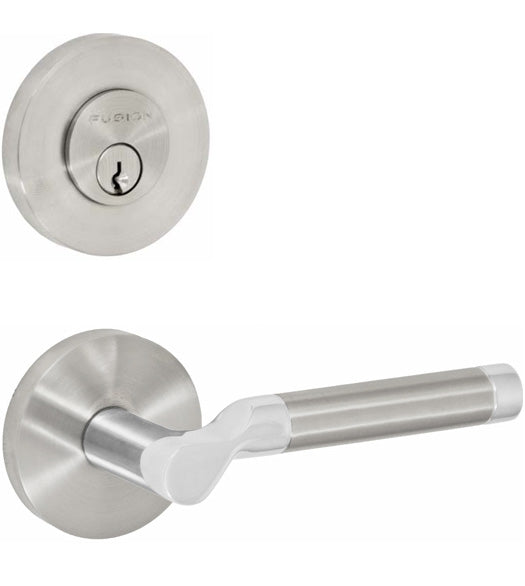 Doorware.com Contemporary Stainless Steel Entryset, Fusion SG-A2/100-A2