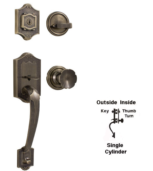Doorware.com Single Cylinder Colonial Handleset, Weslock 2175-2100
