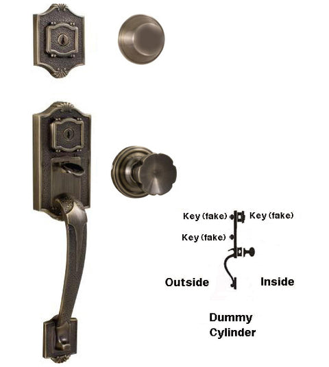 Doorware.com Colonial Dual Keyed Dummy Handleset, Weslock 1315/1305