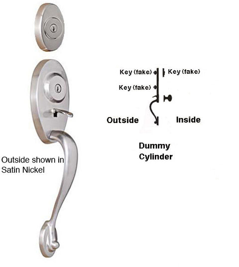 Doorware.com Lexington Dual Keyed Dummy Handleset, Weslock 1345/1305