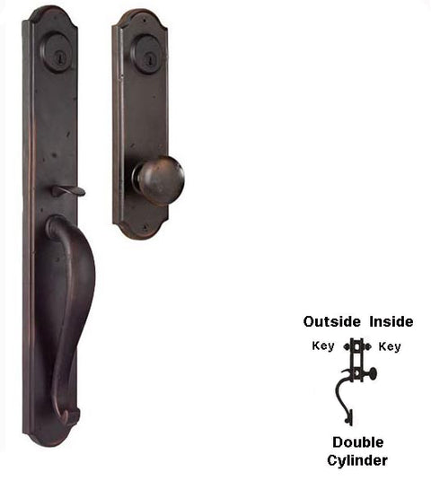 Doorware.com Wiltshire Double Cylinder Handleset, Weslock 7680/7602