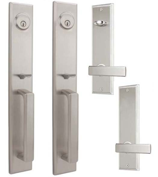 Doorware.com Weslock Satin Nickel Double Door Handlesets, WES-06691x06695