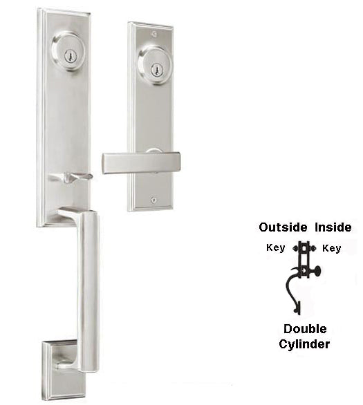 Doorware.com Modern Woodward I Double Cylinder Handleset, Weslock 6681/6202