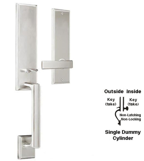 Doorware.com Modern Woodward I Dummy Handleset, Weslock 6685/6205