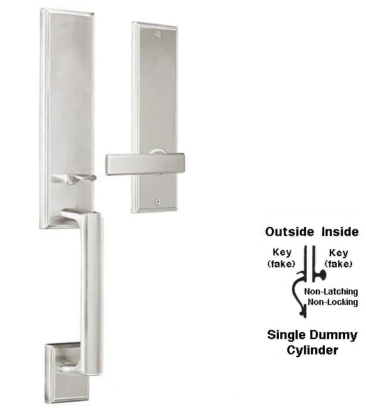 Doorware.com Modern Woodward I Dummy Handleset, Weslock 6685/6205